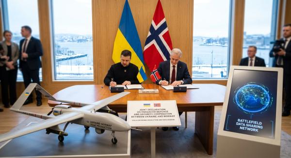 乌克兰和挪威签署防务协议，旨在促进无人机生产和数据共享。